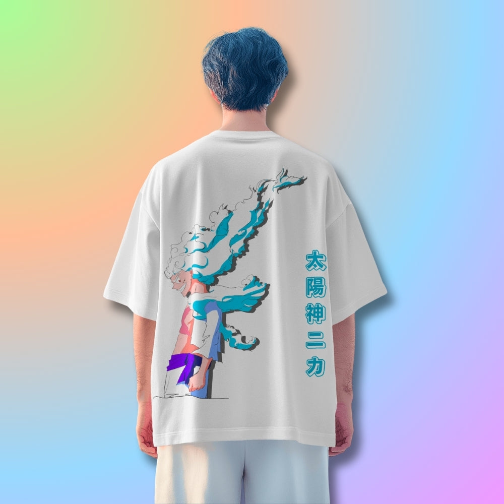 Luffy Gear 5 Oversized Tshirt from One Piece Anime in White