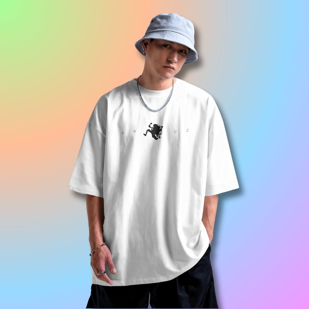 Luffy Gear 5 Oversized Tshirt from One Piece Anime in White