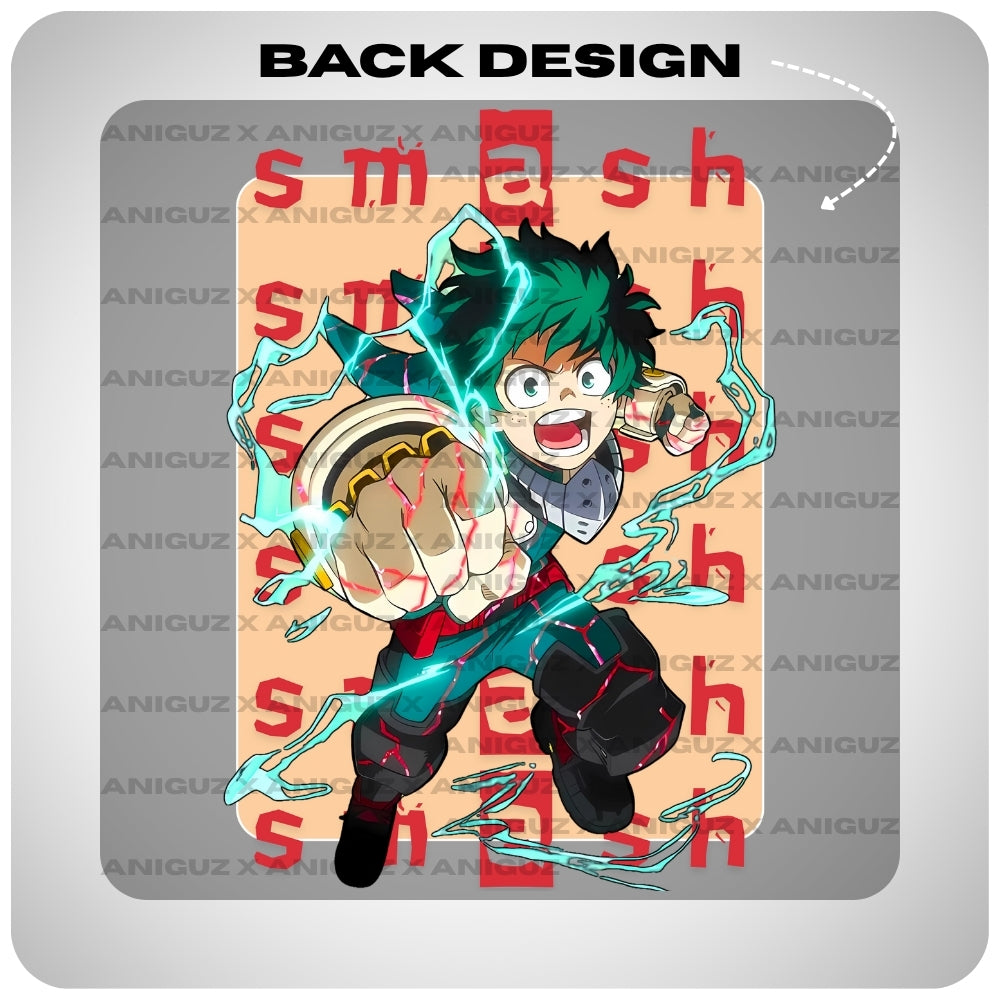 Deku Smash My Hero Academia Unisex Oversized Anime T-shirt by Aniguz