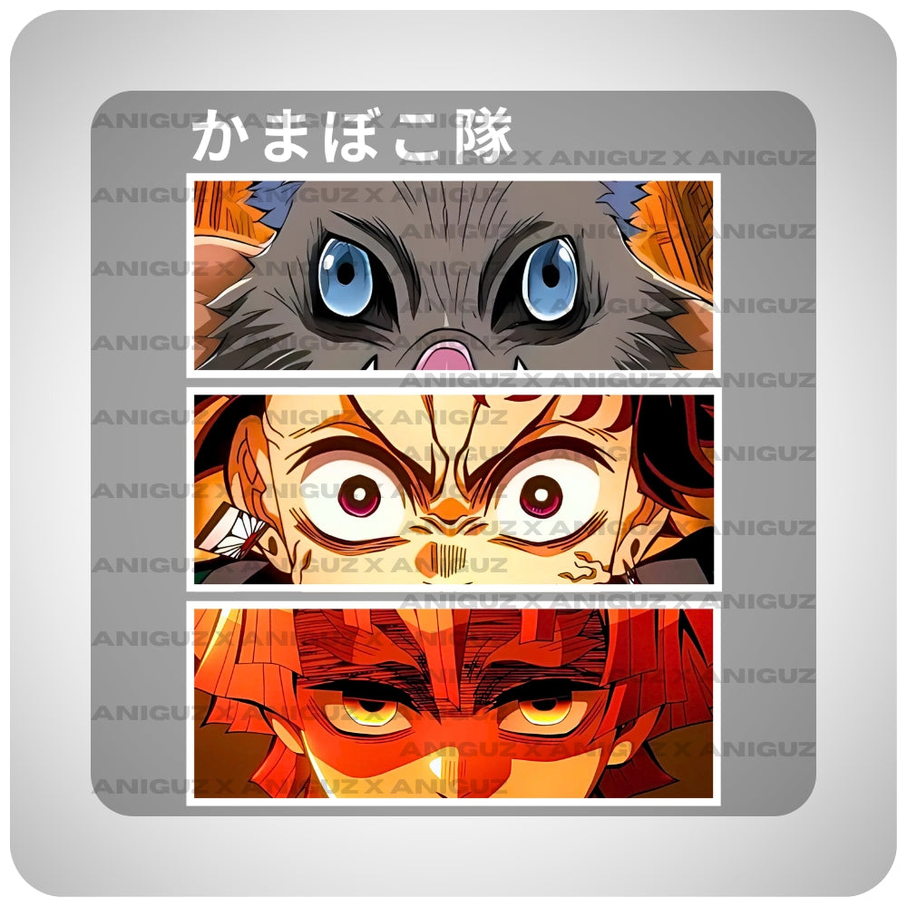 Demon Slayer Kamaboko Squad anime tee with vibrant print – Aniguz