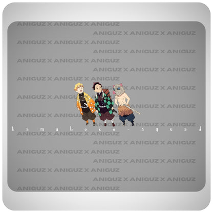 Demon Slayer Kamaboko Squad anime tee with vibrant print – Aniguz