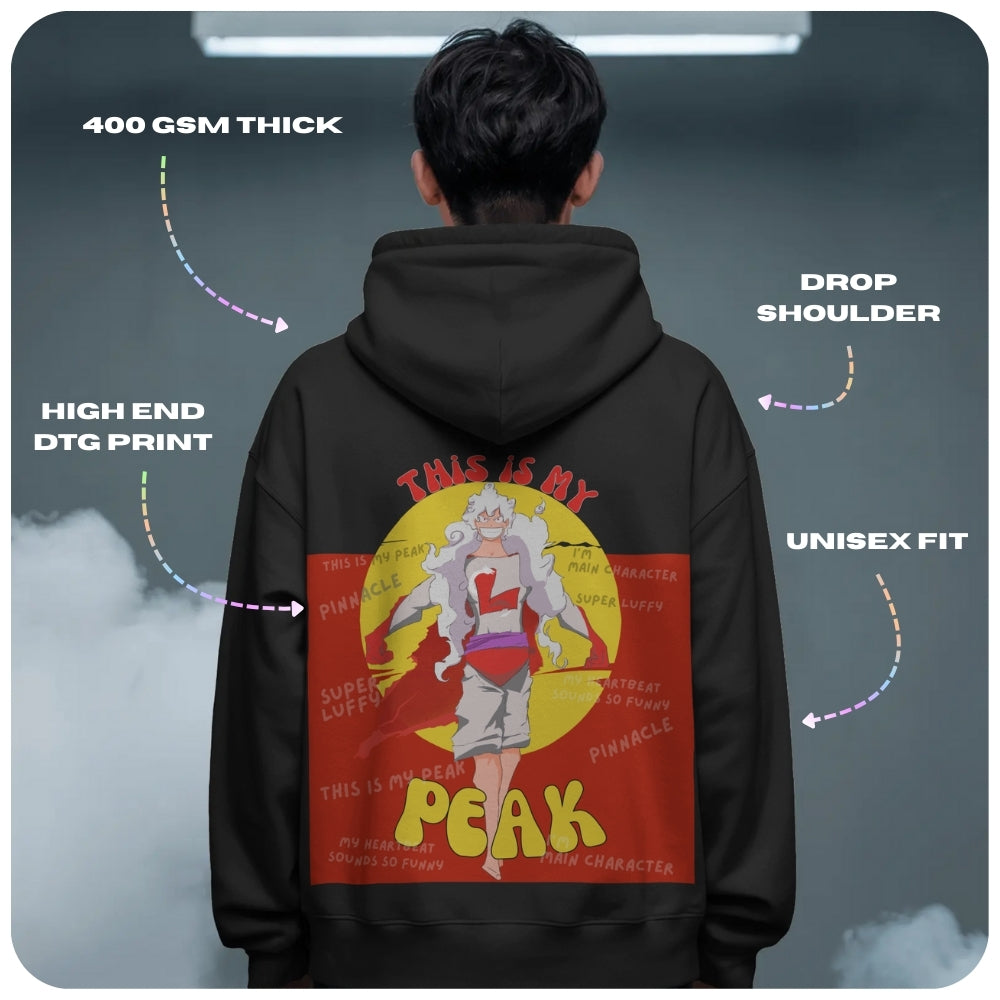 Super Luffy One Piece Anime Unisex Oversized Hoodie - 100% cotton streetwear from Aniguz