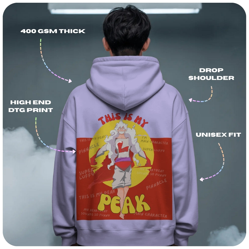 Super Luffy One Piece Anime Unisex Oversized Hoodie - 100% cotton streetwear from Aniguz