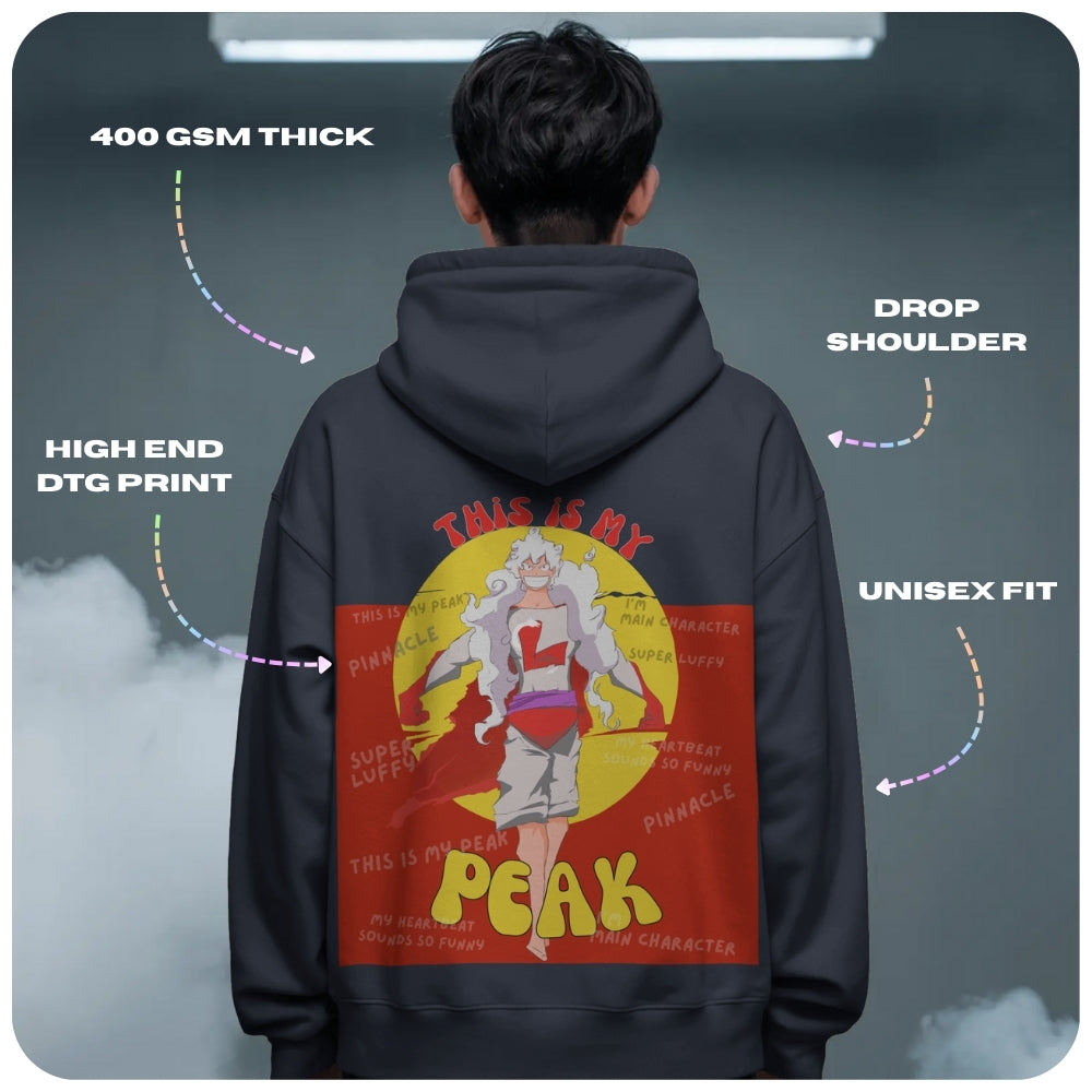 Super Luffy One Piece Anime Unisex Oversized Hoodie - 100% cotton streetwear from Aniguz