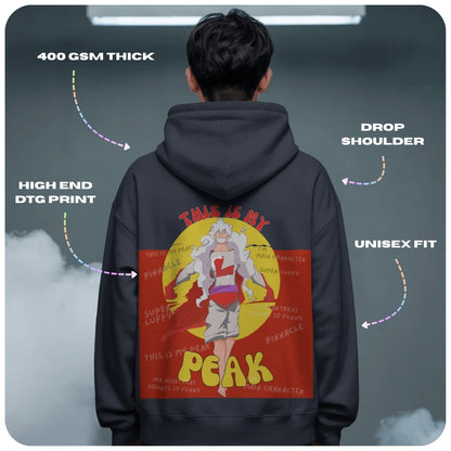 Super Luffy One Piece Anime Unisex Oversized Hoodie - 100% cotton streetwear from Aniguz