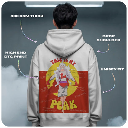 Super Luffy One Piece Anime Unisex Oversized Hoodie - 100% cotton streetwear from Aniguz