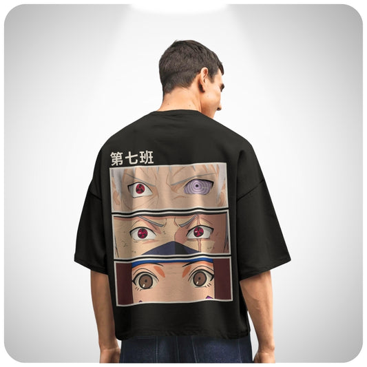 Minato Team 7 Naruto Oversized Anime T-shirt by Aniguz