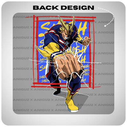 My Hero Academia All Might - Smash Oversized T-shirt - 100% cotton streetwear from Aniguz
