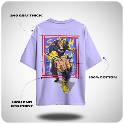 My Hero Academia All Might - Smash Oversized T-shirt - 100% cotton streetwear from Aniguz