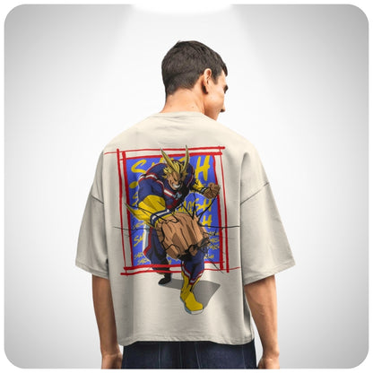My Hero Academia All Might - Smash Oversized T-shirt - 100% cotton streetwear from Aniguz