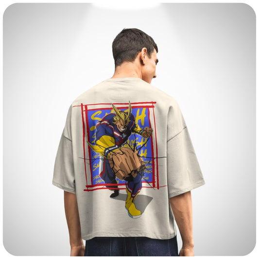 My Hero Academia All Might - Smash Oversized T-shirt - 100% cotton streetwear from Aniguz