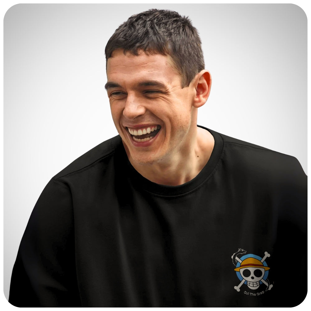 Luffy, Zoro, and Sanji One Piece oversized anime T-shirt by Aniguz