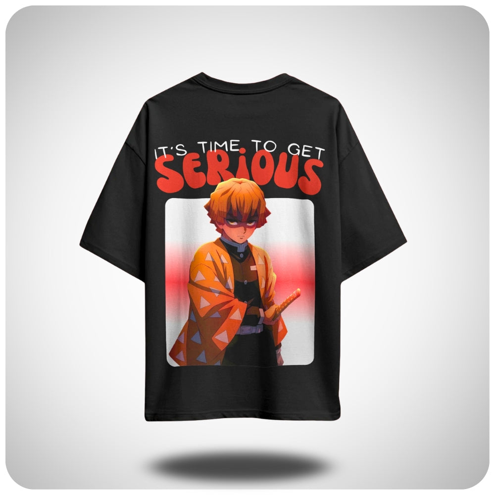 Zenitsu Demon Slayer Oversized Anime T-shirt by Aniguz