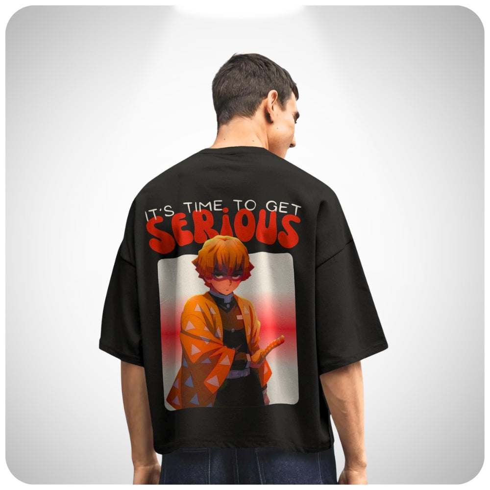 Zenitsu Demon Slayer Oversized Anime T-shirt by Aniguz