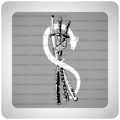 Zoro One Piece Acid Washed Oversized Anime T-shirt by Aniguz