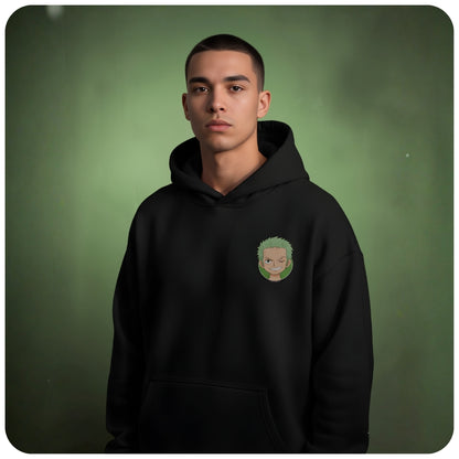 Zoro Aura Farming One Piece Anime Unisex Oversized Hoodie - 100% cotton streetwear from Aniguz